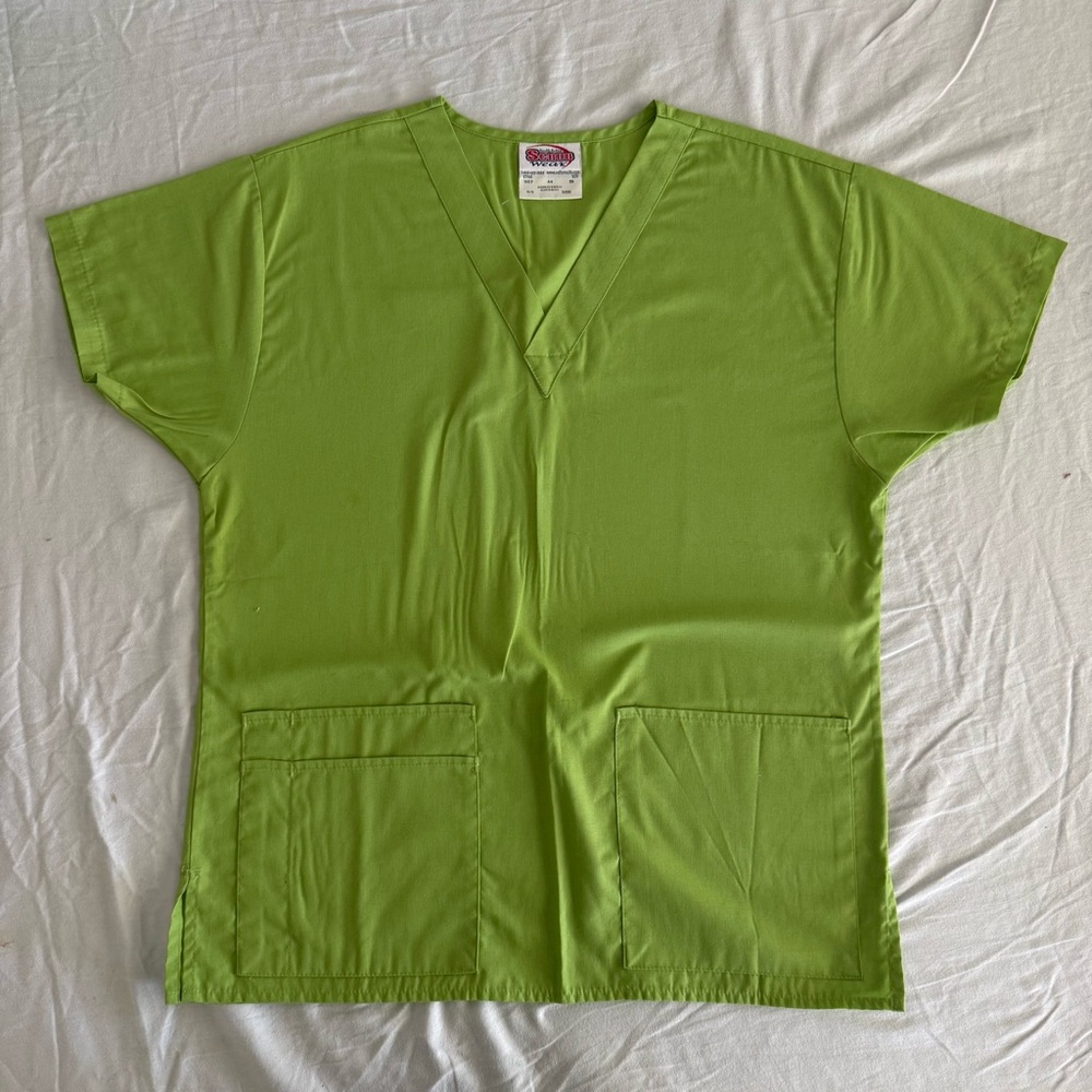 Scrub Wear Bright Green V-Neck Top Scrubs